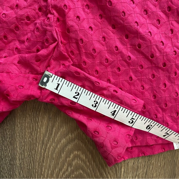 NWT The Limited Hot Pink Eyelet Tailored Shorts Cotton Pockets - Picture 14 of 16
